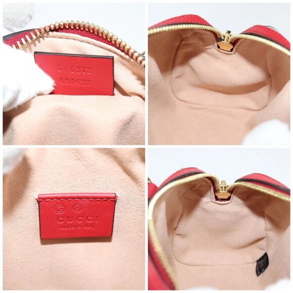 GUCCI GG Blooms Hand Bag PVC 2way Red Navy 546312 Auth 135290M - Picture 16 of 16